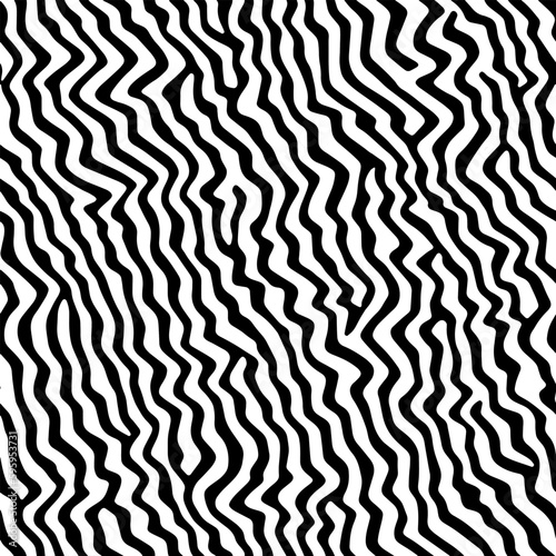 Vector Optical Illusion Black and White Seamless Pattern. Mesmerizing vector optical illusions with black and white seamless patterns.