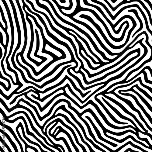 Vector Optical Illusion Black and White Seamless Pattern. Mesmerizing vector optical illusions with black and white seamless patterns.