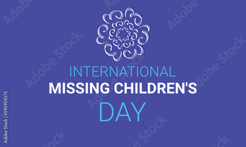 International Missing Children's Day. Template for background, banner, card, poster. vector illustration.