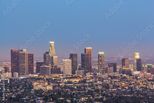 Foto skyline of Los Angeles in dawn