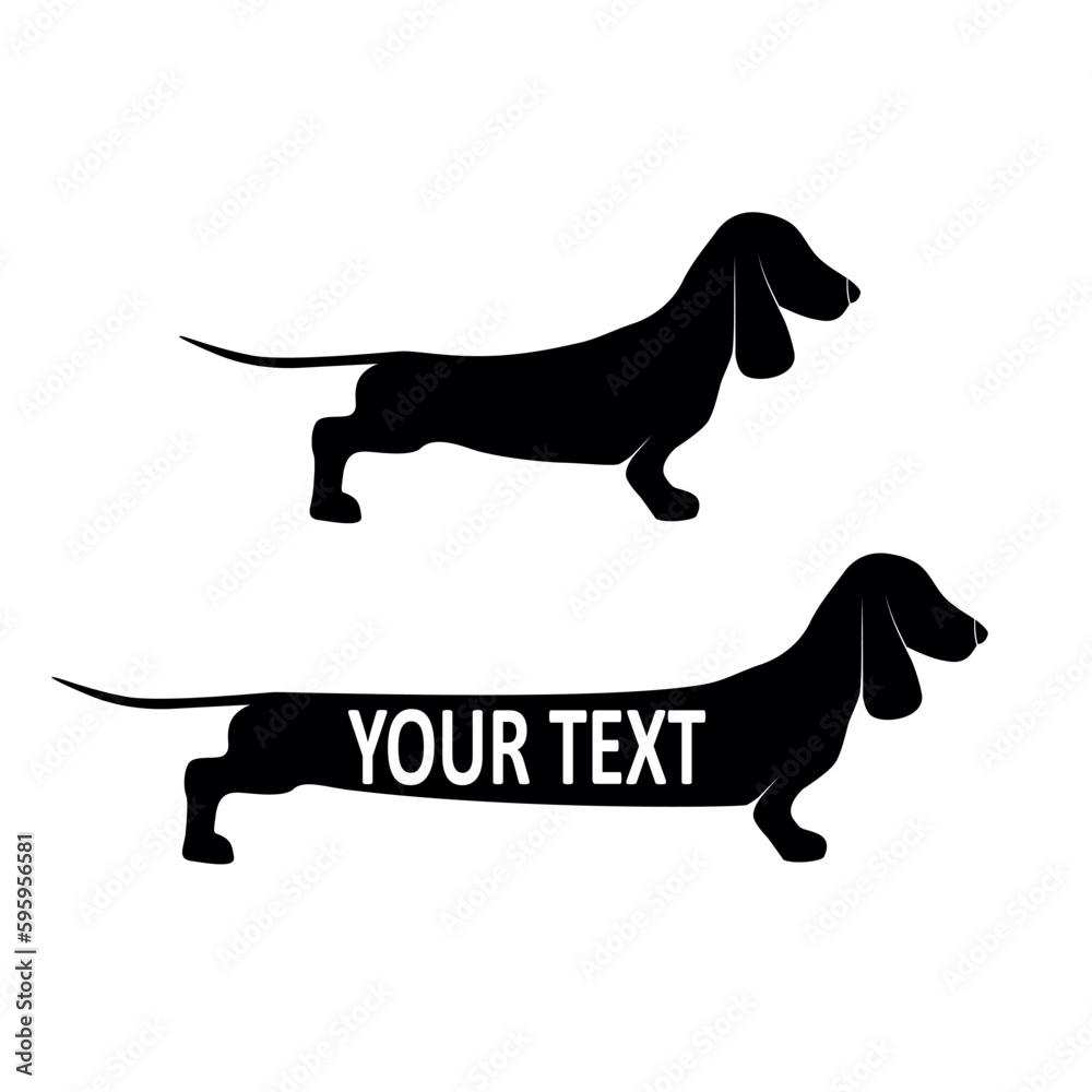 dachshund hot dog pet animal background vector logo tattoo