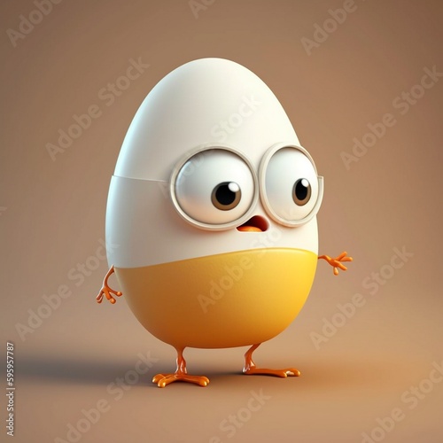 Cute Egg Character, Generative AI © myAstock