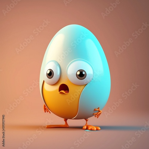 Cute Egg Character, Generative AI