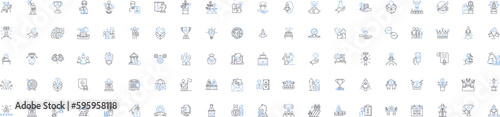 Economic growth line icons collection. Prosperity, Development, Expansion, Advancement, Progress, Thriving, Flourishing vector and linear illustration. Booming,Increase,Surge outline signs set