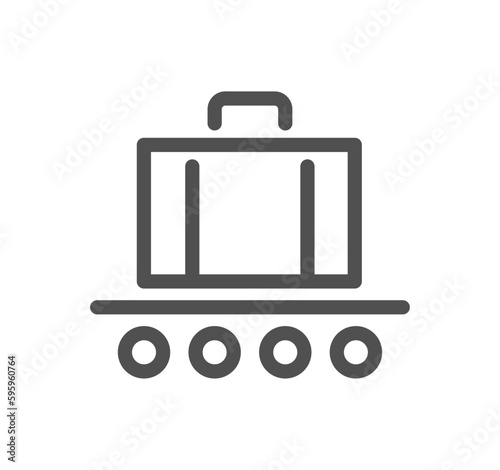 Airport related icon outline and linear vector.