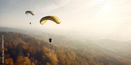 Fotografia Parachuting