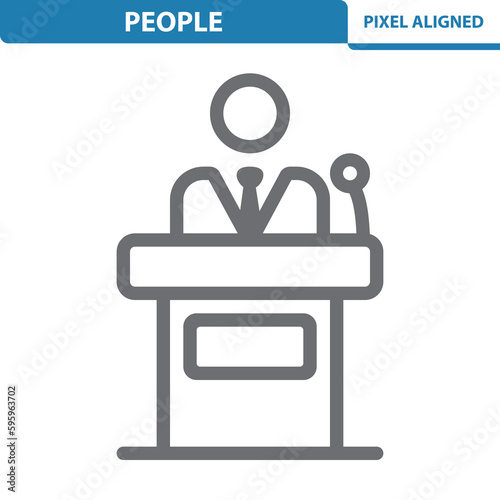 People Icon. Speech, Teacher, Politician