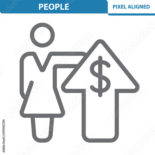People Icon. Woman, Businesswoman