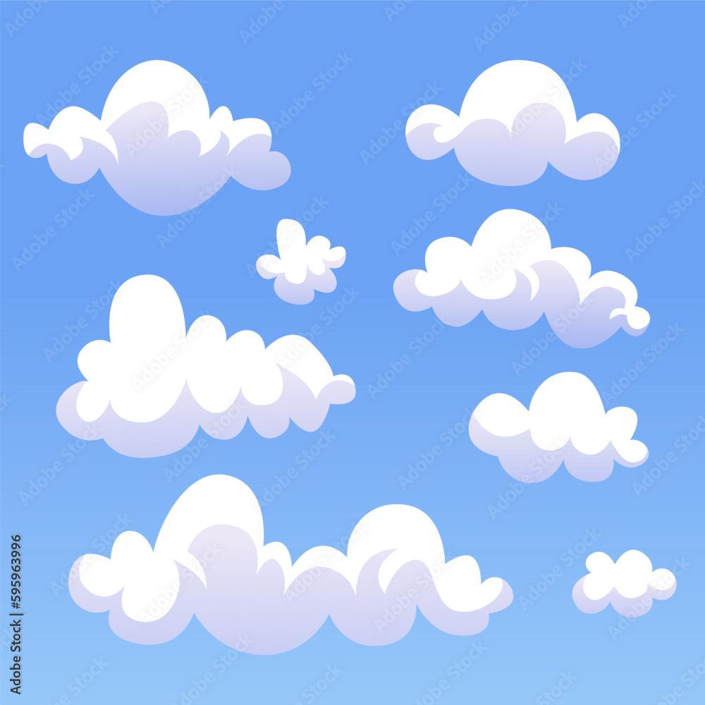 Cartoon Clouds Collection. Editable Vector Illustration. Cartoon Clouds Collection. Editable Vector Illustration.