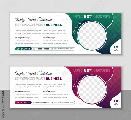 Business social media facebook cover  design and web banner template 