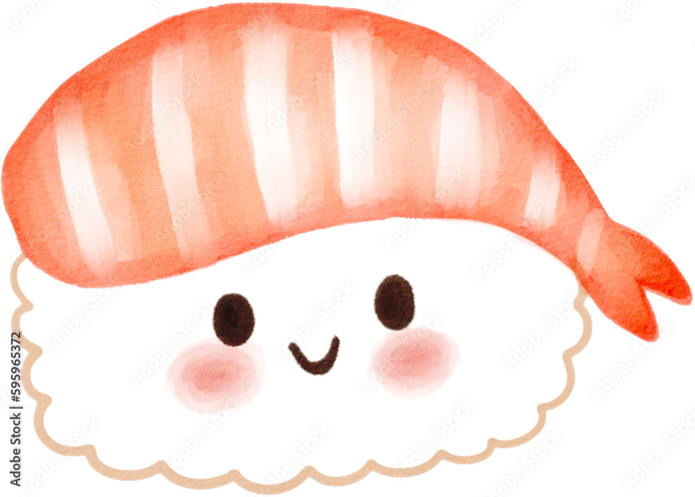 sushi cute watercolor png
