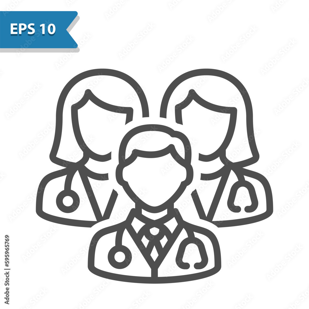 Medical Team Icon. Doctor, Doctors, Woman Doctor