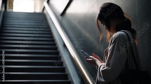 Woman using smartphone, close-up hands. AI generated © ArtStage