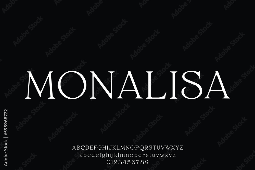 Chic and elegant minimalist serif style font vector illustration Chic and elegant minimalist serif style font vector illustration
