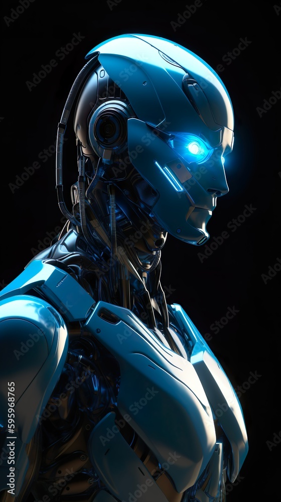 Blue Robot as a Human