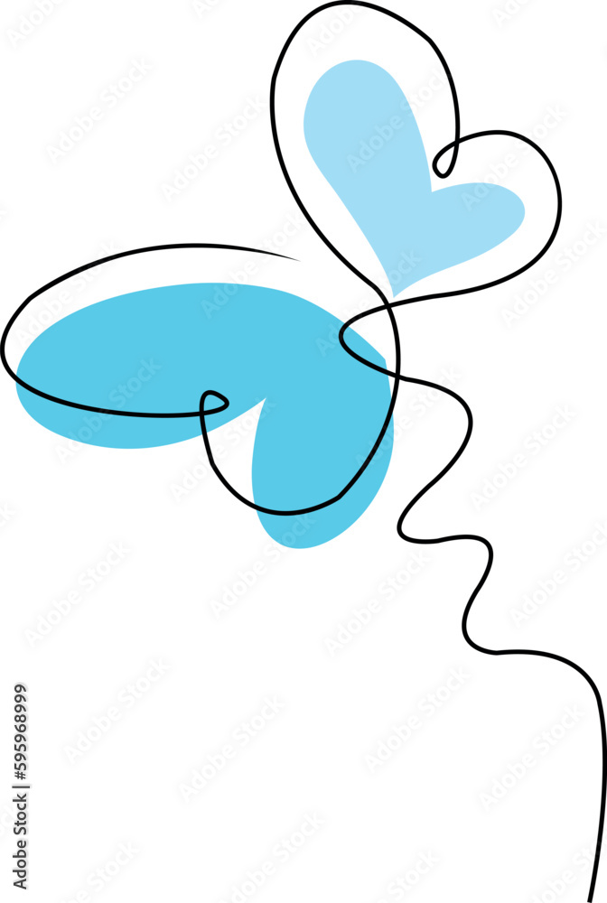 batterfly with blue wings. line art, vector, isolate batterfly with blue wings. line art, vector, isolate