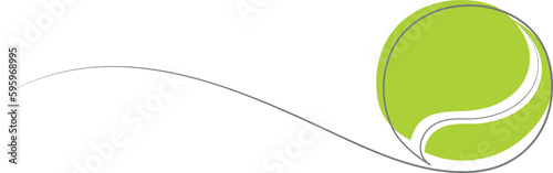 tennis ball. line art. vector, isolate