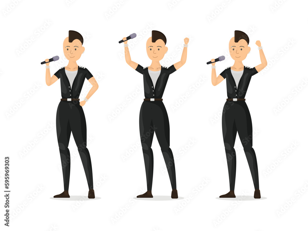 Obraz premium world music day vector event live album play party musician audio song idea festival musical band