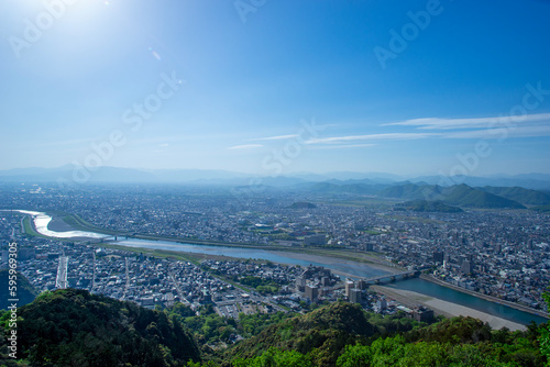 岐阜城から見た長良川 photo