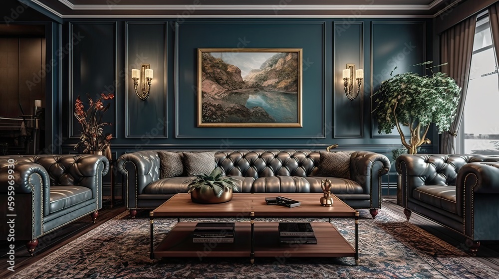 modern living room. Created with generative technology. modern living room. Created with generative technology.