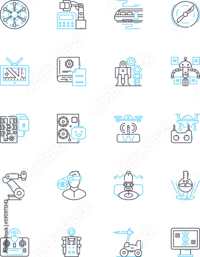 Helicopter drs linear icons set. Rescue, Emergency, Airborne, Transport, Aviation, Pilot, Medevac line vector and concept signs. Evacuation,Response,Helipad outline illustrations