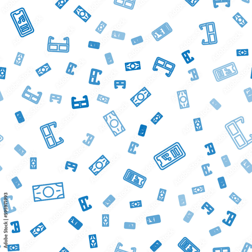 Set line Stacks paper money cash, Music player and Glasses on seamless pattern. Vector Set line Stacks paper money cash, Music player and Glasses on seamless pattern. Vector