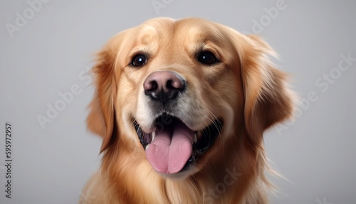 golden retriever dog portrait , generative ai