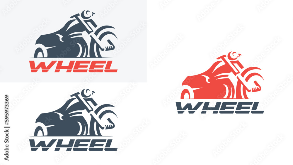 motorcycle vector logo illustration template. Sport motorcycle logo icon design
