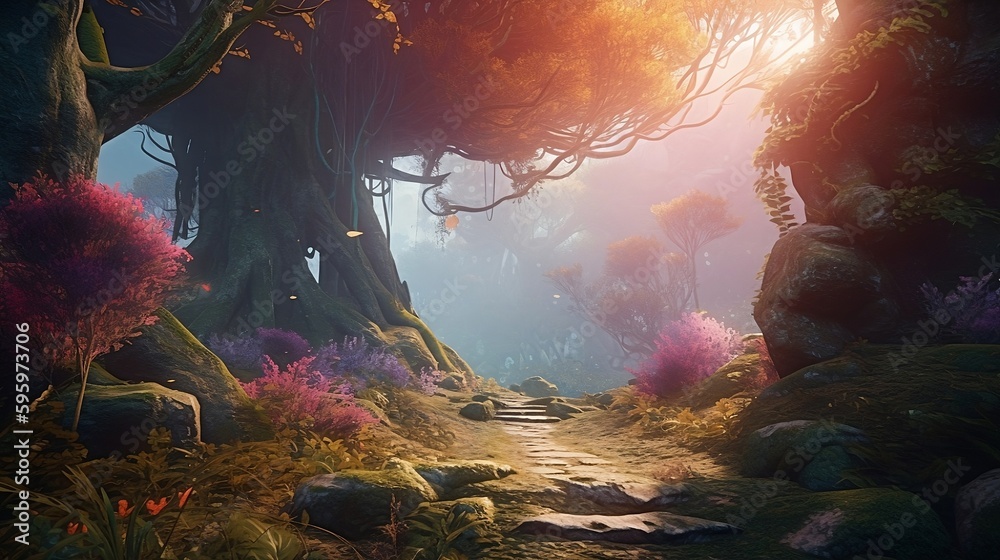 AI Generated Art of "Lost in the Enchanted Forest": a stunning fantasy ...