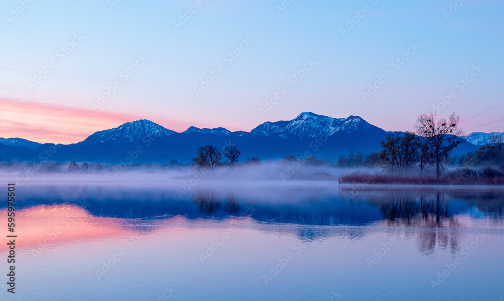 Fototapeta premium Morgenrot am See