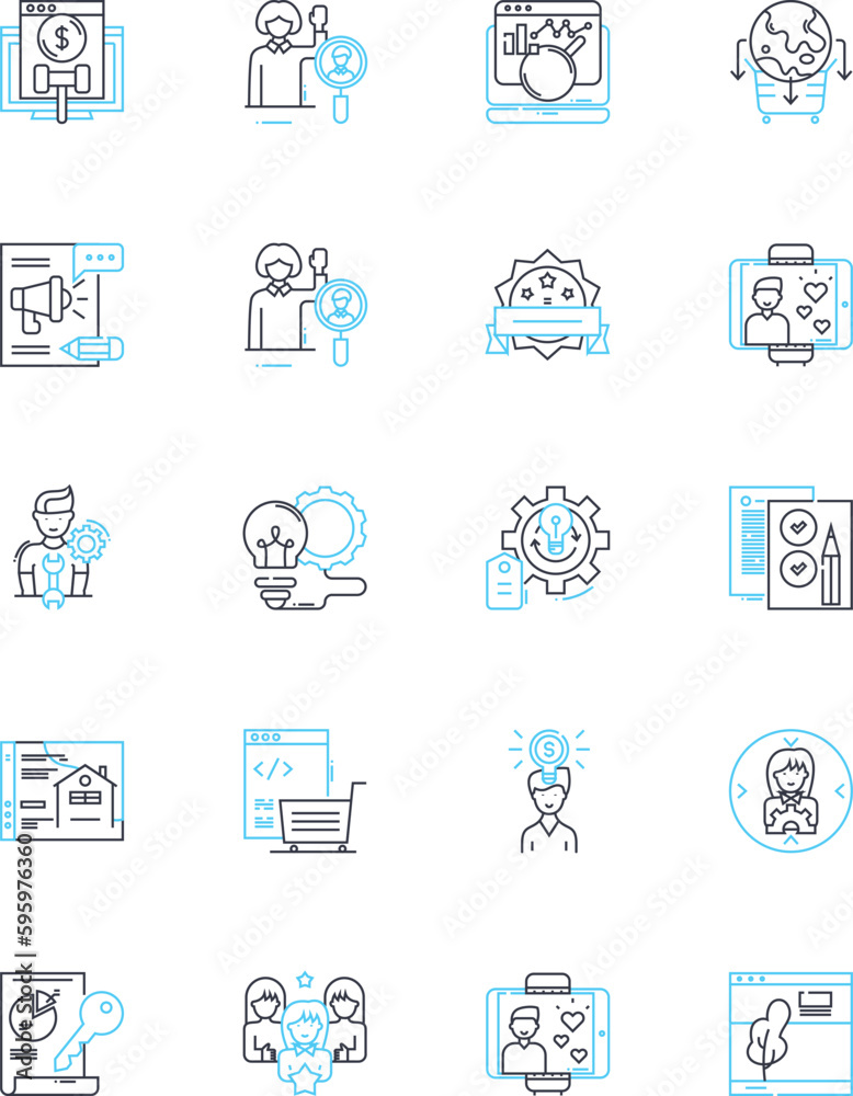 Financial oversight linear icons set. Governance, Supervision, Control, Compliance, Transparency, Accountability, Monitoring line vector and concept signs. Regulation,Auditing,Risk outline Financial oversight linear icons set. Governance, Supervision, Control, Compliance, Transparency, Accountability, Monitoring line vector and concept signs. Regulation,Auditing,Risk outline