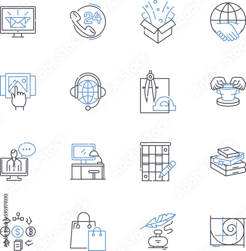 Personal enterprise line icons collection. Ambition, Entrepreneurship, Motivation, Resilience, Creativity, Determination, Independence vector and linear illustration. Innovation,Passion,Drive outline