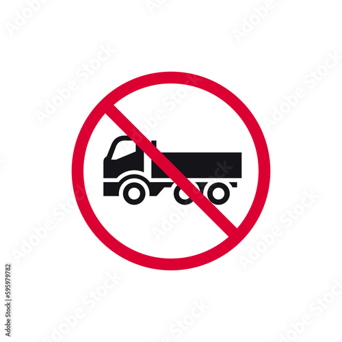 Prohibited sign, forbidden modern round sticker, vector illustration.