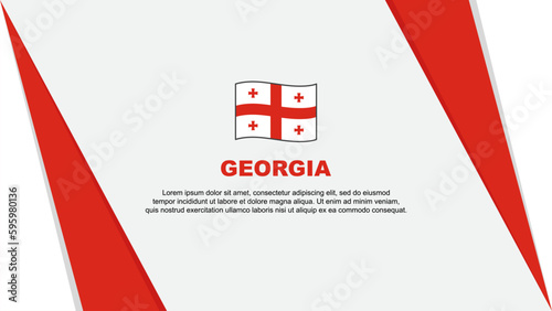 Georgia Flag Abstract Background Design Template. Georgia Independence Day Banner Cartoon Vector Illustration. Georgia Flag
