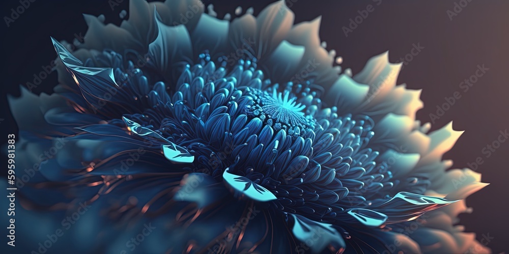 rendering 3d flower petals by ai generative rendering 3d flower petals by ai generative