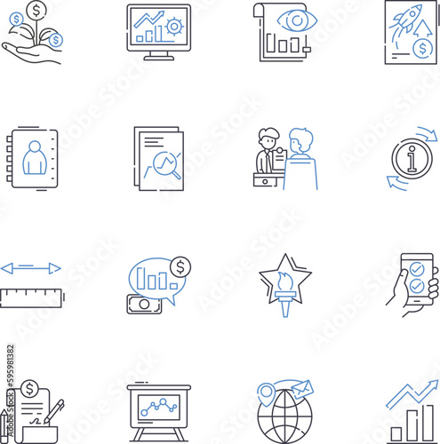 Advance line icons collection. Progress, Development, Improvement, Growth, Evolution, Upgrading, Innovation vector and linear illustration. Enhancement,Advancement,Modernization outline signs set
