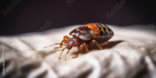 bedbugs on a mattress, generative ai © Generative ART
