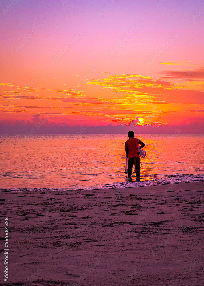 Fishing in the morning 