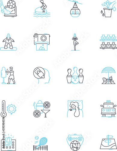 Culture Shock linear icons set. Disorientation, Alienation, Confusion, Frustration, Insecurity, Anxiety, Homesickness line vector and concept signs. Adjustment,Difficulties,Struggle outline