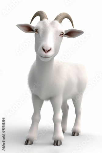 Goat isolated on a white background Generative AI