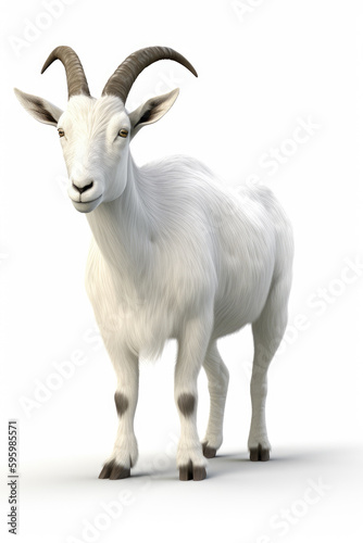 Goat  isolated on a white background Generative AI