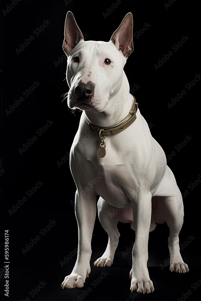 Bull Terrier Dog isolated on white background, Generate by AI