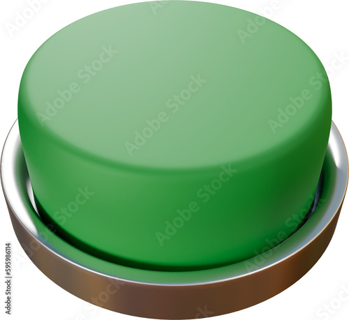Botão verde 3D