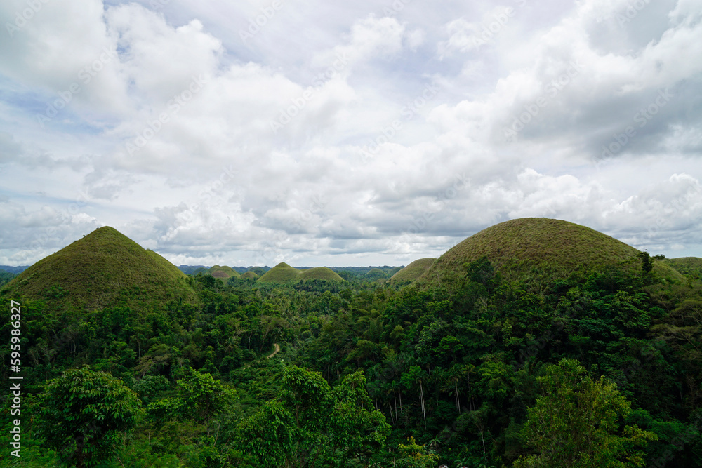 Obraz premium famous chocolate hills on bohol island on the philippines