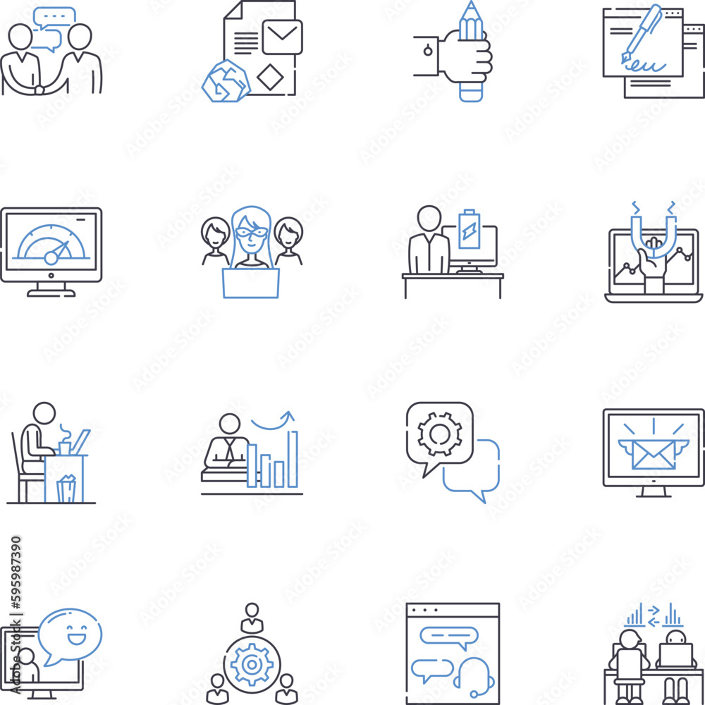 Plan line icons collection. Blueprint, Schedule, Strategy, Schedule, Method, Design, Layout vector and linear illustration. Framework,Outline,Concept outline signs set
