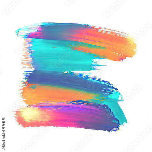 colorful brush stroke and texture. Grunge vector abstract hand - painted element. Underline and border design with Generative AI.