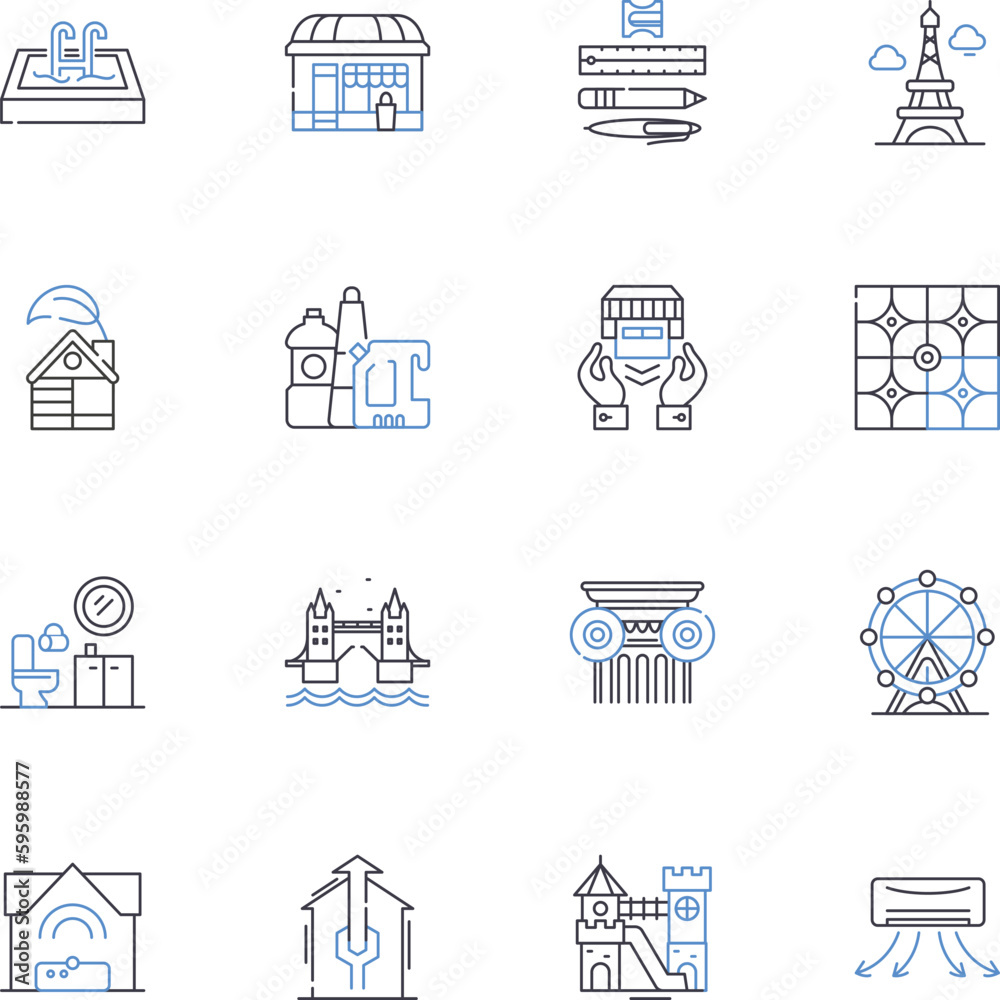 Trailers line icons collection. Hitch, Cargo, Haul, Flatbed, Enclosed, Ramp, Utility vector and linear illustration. Towing,Axle,Dump outline signs set Trailers line icons collection. Hitch, Cargo, Haul, Flatbed, Enclosed, Ramp, Utility vector and linear illustration. Towing,Axle,Dump outline signs set