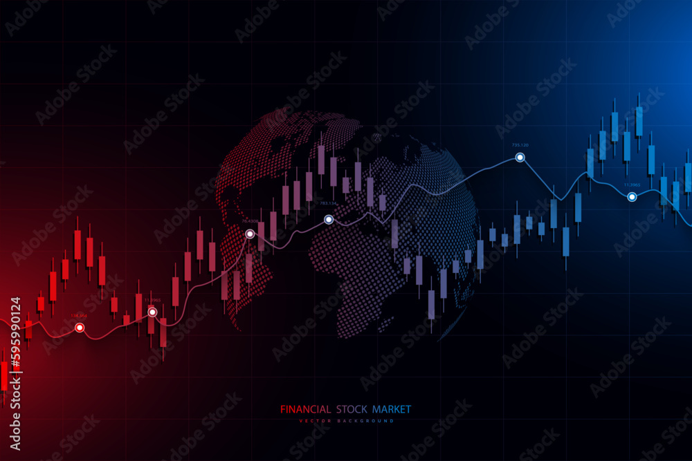 Stock market and exchange. Bullish point, Trend of graph.Graph chart of stock market investment world trading. Stock market data. Vector illustration Stock market and exchange. Bullish point, Trend of graph.Graph chart of stock market investment world trading. Stock market data. Vector illustration