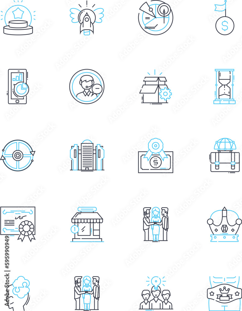 Guiding theme linear icons set. Empowerment, Growth, Compassion, Resilience, Inspiration, Clarity, Transformation line vector and concept signs. Positivity,Authenticity,Courage outline illustrations Guiding theme linear icons set. Empowerment, Growth, Compassion, Resilience, Inspiration, Clarity, Transformation line vector and concept signs. Positivity,Authenticity,Courage outline illustrations
