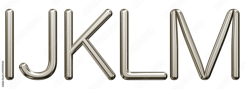 Luxury platinum d3 letters I, J, K ,L, M Luxury platinum d3 letters I, J, K ,L, M